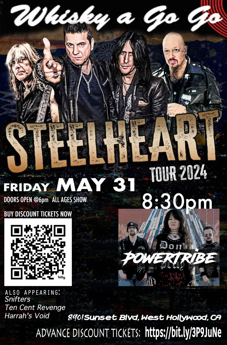 Steelheart With PowerTribe Whiskyagogo May 31 2024